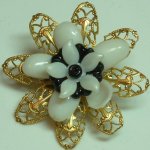 Brooch with Vintage Plastic Components